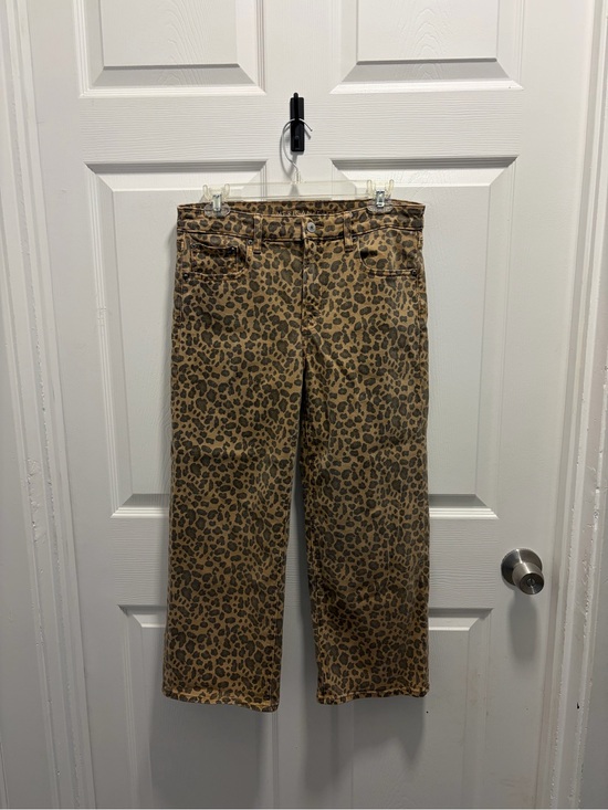 American Eagle Outfitters Denim - American Eagle Outfitters Leopard Print Straight Leg Jeans - Brown/Black